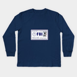 Alien FBI Credentials Kids Long Sleeve T-Shirt